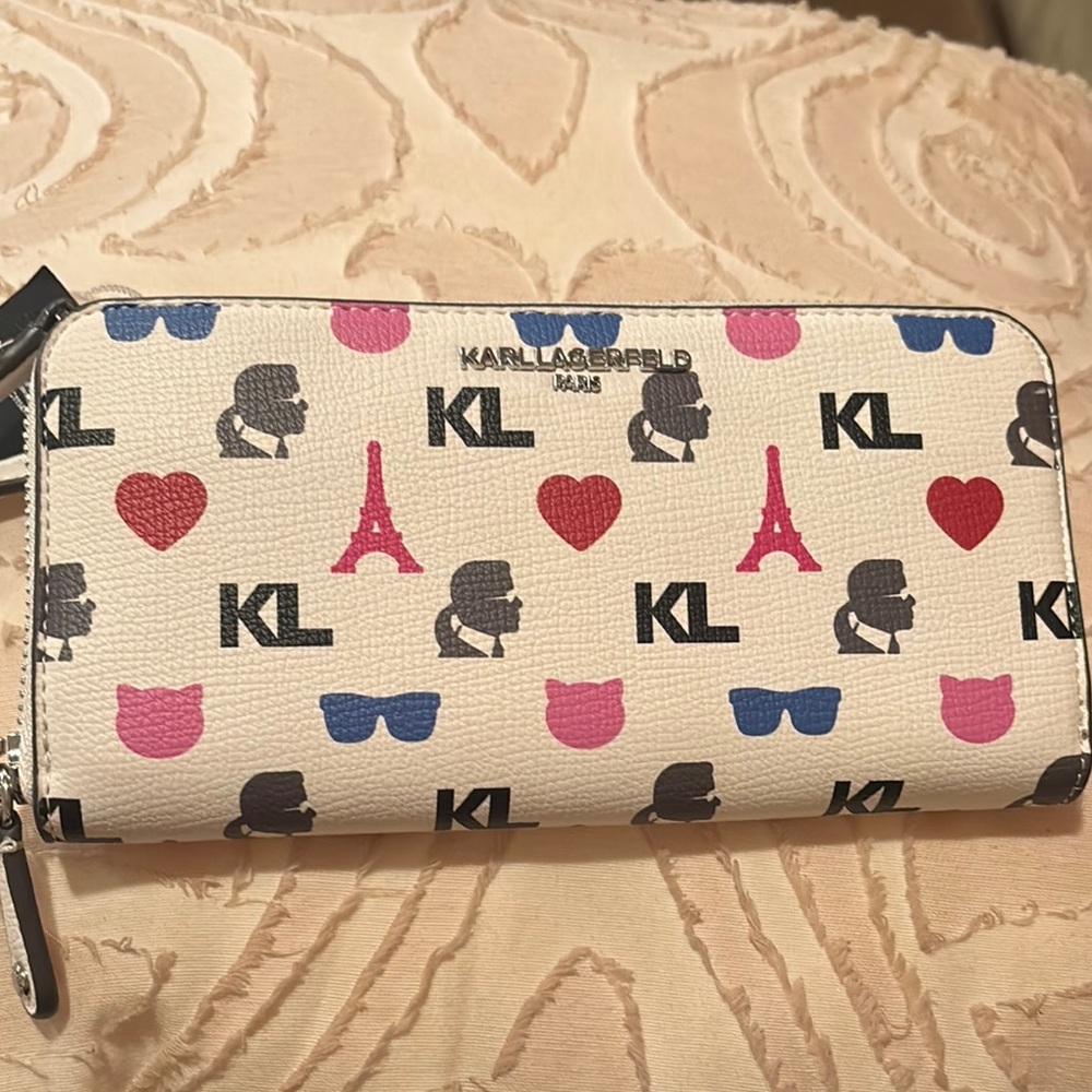 Karl Lagerfeld White Multicolor Wallet